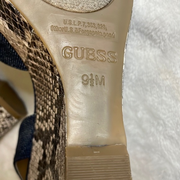 Guess Denim and Animal Print Wedges Size 9.5 - Picture 6 of 9